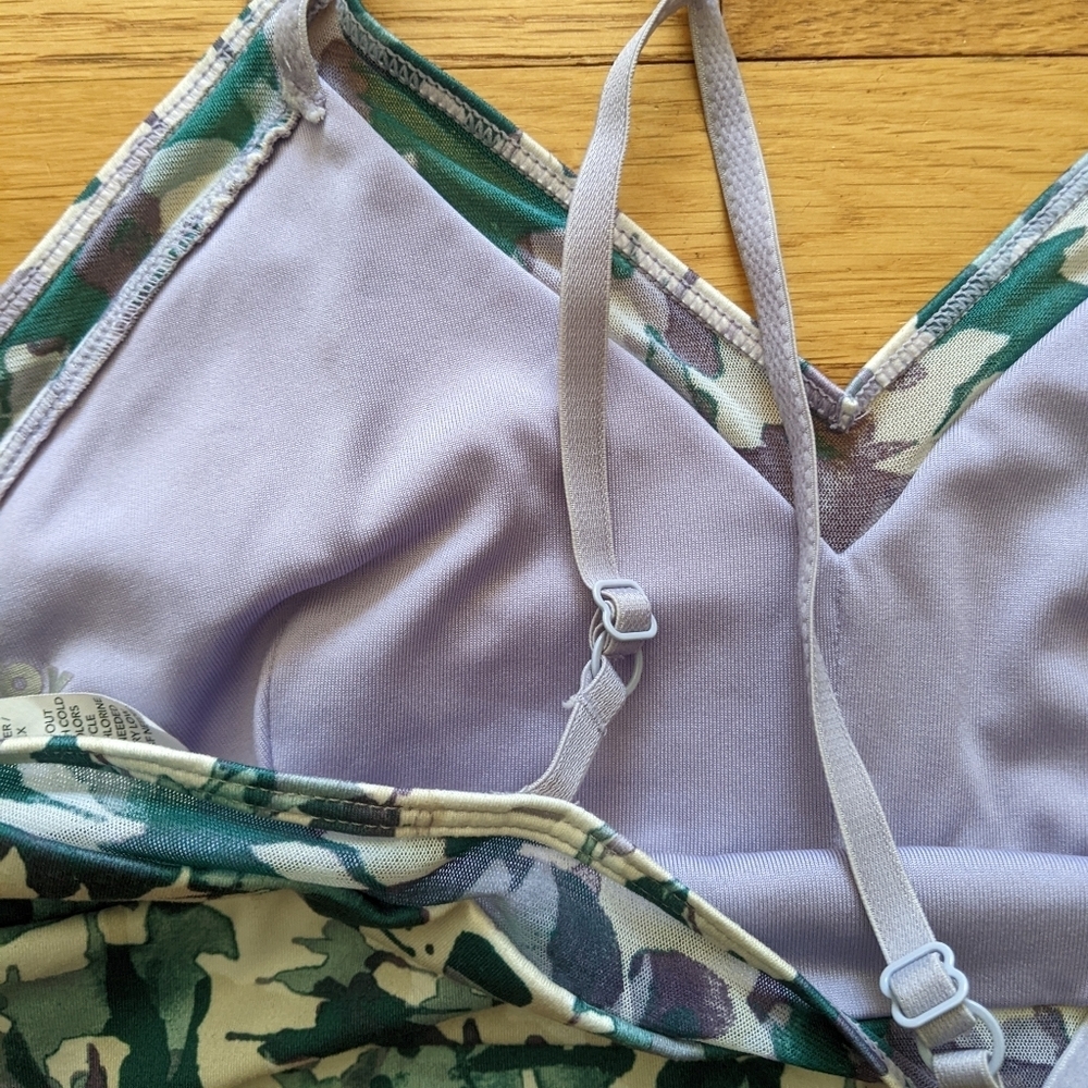 JoyLab Lavender and Green Sports Bra - Picture 4 of 7